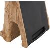 imageDeco 79 Polystone Cow Decorative Sign Chalkboard with Brown Tree Trunk Frame 7quot x 4quot x 11quot Black7W x 99H