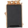 imageDeco 79 Polystone Cow Decorative Sign Chalkboard with Brown Tree Trunk Frame 7quot x 4quot x 11quot Black7W x 99H