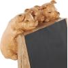 imageDeco 79 Polystone Cow Decorative Sign Chalkboard with Brown Tree Trunk Frame 7quot x 4quot x 11quot Black7W x 99H