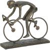 imageDeco 79 Polystone People Decorative Sculpture Home Decor Statue with Bike Accent Figurine 9quot x 3quot x 8quot BronzeBronze