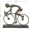 imageDeco 79 Polystone People Decorative Sculpture Home Decor Statue with Bike Accent Figurine 9quot x 3quot x 8quot BronzeBronze