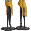imageDeco 79 Polystone People Handmade Decorative Sculpture African Woman Home Decor Statues with Water Jugs and Jeweled Details Set of 2 Accent Figurines 6quotW 24quotH YellowYellow