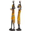 imageDeco 79 Polystone People Handmade Decorative Sculpture African Woman Home Decor Statues with Water Jugs and Jeweled Details Set of 2 Accent Figurines 6quotW 24quotH YellowYellow