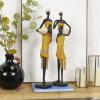 imageDeco 79 Polystone People Handmade Decorative Sculpture African Woman Home Decor Statues with Water Jugs and Jeweled Details Set of 2 Accent Figurines 6quotW 24quotH YellowYellow