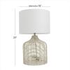 imageDeco 79 Rattan Handmade Room Table Lamp Woven Accent Lamp with Drum Shade Lamp 15quot x 15quot x 25quot BeigeBeige
