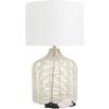 imageDeco 79 Rattan Handmade Room Table Lamp Woven Accent Lamp with Drum Shade Lamp 15quot x 15quot x 25quot BeigeBeige
