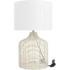 imageDeco 79 Rattan Handmade Room Table Lamp Woven Accent Lamp with Drum Shade Lamp 15quot x 15quot x 25quot BeigeBeige