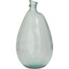 imageDeco 79 Recycled Glass Abstract Handmade Decorative Vase Curved Ombre Spanish Bottle Centerpiece Vase Flower Vase for Home Decoration 9quot x 9quot x 20quot GreenBlue