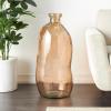 imageDeco 79 Recycled Glass Abstract Handmade Decorative Vase Curved Ombre Spanish Bottle Centerpiece Vase Flower Vase for Home Decoration 9quot x 9quot x 20quot GreenBrown