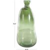 imageDeco 79 Recycled Glass Abstract Handmade Decorative Vase Curved Ombre Spanish Bottle Centerpiece Vase Flower Vase for Home Decoration 9quot x 9quot x 20quot GreenGreen