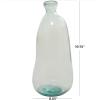 imageDeco 79 Recycled Glass Abstract Handmade Decorative Vase Curved Ombre Spanish Bottle Centerpiece Vase Flower Vase for Home Decoration 9quot x 9quot x 20quot GreenClear