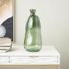 imageDeco 79 Recycled Glass Abstract Handmade Decorative Vase Curved Ombre Spanish Bottle Centerpiece Vase Flower Vase for Home Decoration 9quot x 9quot x 20quot GreenGreen
