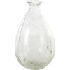 imageDeco 79 Recycled Glass Abstract Handmade Decorative Vase Curved Ombre Spanish Bottle Centerpiece Vase Flower Vase for Home Decoration 9quot x 9quot x 20quot GreenClear
