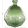 imageDeco 79 Recycled Glass Abstract Handmade Decorative Vase Curved Ombre Spanish Bottle Centerpiece Vase Flower Vase for Home Decoration 9quot x 9quot x 20quot GreenGreen