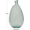 imageDeco 79 Recycled Glass Abstract Handmade Decorative Vase Curved Ombre Spanish Bottle Centerpiece Vase Flower Vase for Home Decoration 9quot x 9quot x 20quot GreenBlue