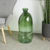 imageDeco 79 Recycled Glass Abstract Handmade Decorative Vase Curved Ombre Spanish Bottle Centerpiece Vase Flower Vase for Home Decoration 9quot x 9quot x 20quot GreenGreen
