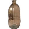 imageDeco 79 Recycled Glass Abstract Handmade Decorative Vase Curved Ombre Spanish Bottle Centerpiece Vase Flower Vase for Home Decoration 9quot x 9quot x 20quot GreenBrown