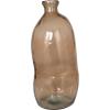 imageDeco 79 Recycled Glass Abstract Handmade Decorative Vase Curved Ombre Spanish Bottle Centerpiece Vase Flower Vase for Home Decoration 9quot x 9quot x 20quot GreenBrown