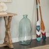 imageDeco 79 Recycled Glass Abstract Handmade Decorative Vase Curved Ombre Spanish Bottle Centerpiece Vase Flower Vase for Home Decoration 9quot x 9quot x 20quot GreenBlue