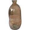 imageDeco 79 Recycled Glass Abstract Handmade Decorative Vase Curved Ombre Spanish Bottle Centerpiece Vase Flower Vase for Home Decoration 9quot x 9quot x 20quot GreenBrown