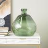 imageDeco 79 Recycled Glass Abstract Handmade Decorative Vase Curved Ombre Spanish Bottle Centerpiece Vase Flower Vase for Home Decoration 9quot x 9quot x 20quot GreenGreen