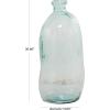 imageDeco 79 Recycled Glass Abstract Handmade Decorative Vase Curved Ombre Spanish Bottle Centerpiece Vase Flower Vase for Home Decoration 9quot x 9quot x 20quot GreenBlue