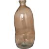 imageDeco 79 Recycled Glass Abstract Handmade Decorative Vase Curved Ombre Spanish Bottle Centerpiece Vase Flower Vase for Home Decoration 9quot x 9quot x 20quot GreenBrown