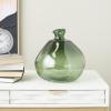 imageDeco 79 Recycled Glass Abstract Handmade Decorative Vase Curved Ombre Spanish Bottle Centerpiece Vase Flower Vase for Home Decoration 9quot x 9quot x 20quot GreenGreen