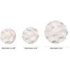 imageDeco 79 Resin Floral Decorative Orbs ampamp Vase Filler Decorative Balls with Varying Sizes Set of 3 Vase Filler 6quot 5quot 4quot H White