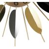imageDeco 79 Stainless Steel Metal Leaf Decorative Wall Clock Radial Wall Clock for Home with Black Accents Wall Clock for Room 26quot x 2quot x 26quot Gold