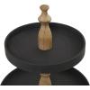 imageDeco 79 Wood 3 Tiered Tiered Server 15quot x 15quot x 24quot WhiteBlack