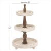 imageDeco 79 Wood 3 Tiered Tiered Server 15quot x 15quot x 24quot WhiteWhite