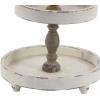imageDeco 79 Wood 3 Tiered Tiered Server 15quot x 15quot x 24quot WhiteWhite