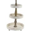 imageDeco 79 Wood 3 Tiered Tiered Server 15quot x 15quot x 24quot WhiteWhite
