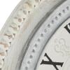 imageDeco 79 Wood Carved Beading Wall Clock 22quot x 1quot x 22quot WhiteWhite