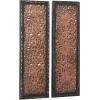 imageDeco 79 Wood Floral Handmade Home Wall Decor Intricately Carved Scroll Wall Sculpture Wall Art 24quot x 1quot x 51quot Brown12L x 1W
