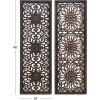 imageDeco 79 Wood Floral Handmade Home Wall Decor Intricately Carved Scroll Wall Sculpture Wall Art 24quot x 1quot x 51quot Brown16L x 1W