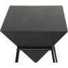 imageDeco 79 Wood Geometric Inverted Pyramid Accent Table with Black Metal Stand 14quot x 14quot x 24quot BlackBlack