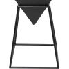imageDeco 79 Wood Geometric Inverted Pyramid Accent Table with Black Metal Stand 14quot x 14quot x 24quot BlackBlack