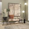 imageDeco 79 Wood Geometric Inverted Pyramid Accent Table with Black Metal Stand 14quot x 14quot x 24quot BlackBlack