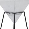 imageDeco 79 Wood Geometric Inverted Pyramid Accent Table with Black Metal Stand 14quot x 14quot x 24quot BlackWhite