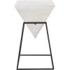 imageDeco 79 Wood Geometric Inverted Pyramid Accent Table with Black Metal Stand 14quot x 14quot x 24quot BlackWhite