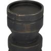 imageDeco 79 Wood Pillar Candle Holder with White Wash Finish Set of 3 14quot 11quot 8quotH BrownBlack