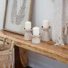 imageDeco 79 Wood Pillar Candle Holder with White Wash Finish Set of 3 14quot 11quot 8quotH BrownBrown
