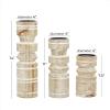 imageDeco 79 Wood Pillar Candle Holder with White Wash Finish Set of 3 14quot 11quot 8quotH BrownBrown