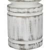 imageDeco 79 Wood Pillar Candle Holder with White Wash Finish Set of 3 14quot 11quot 8quotH BrownWhite