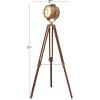 imageDeco 79 Wood Room Floor Lamp Spotlight Standing Tall Lamp Tall Lamp 31quot x 31quot x 71quot Brown