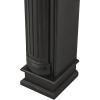 imageDeco 79 Wood Scroll Fireplace Mantle Freestanding with Floral Accents 45quot x 10quot x 43quot BlackBlack