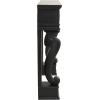 imageDeco 79 Wood Scroll Fireplace Mantle Freestanding with Floral Accents 45quot x 10quot x 43quot BlackBlack