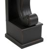 imageDeco 79 Wood Scroll Fireplace Mantle Freestanding with Floral Accents 45quot x 10quot x 43quot BlackBlack